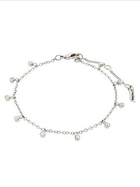 Pilgrim Maja Crystal Drops Bracelet - Silver